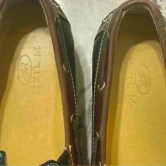 Neil M. Loafers Mens Size 9.5 Casual Comfort Shoes Mocs Brown Leather Vacation - Picture 6 of 10